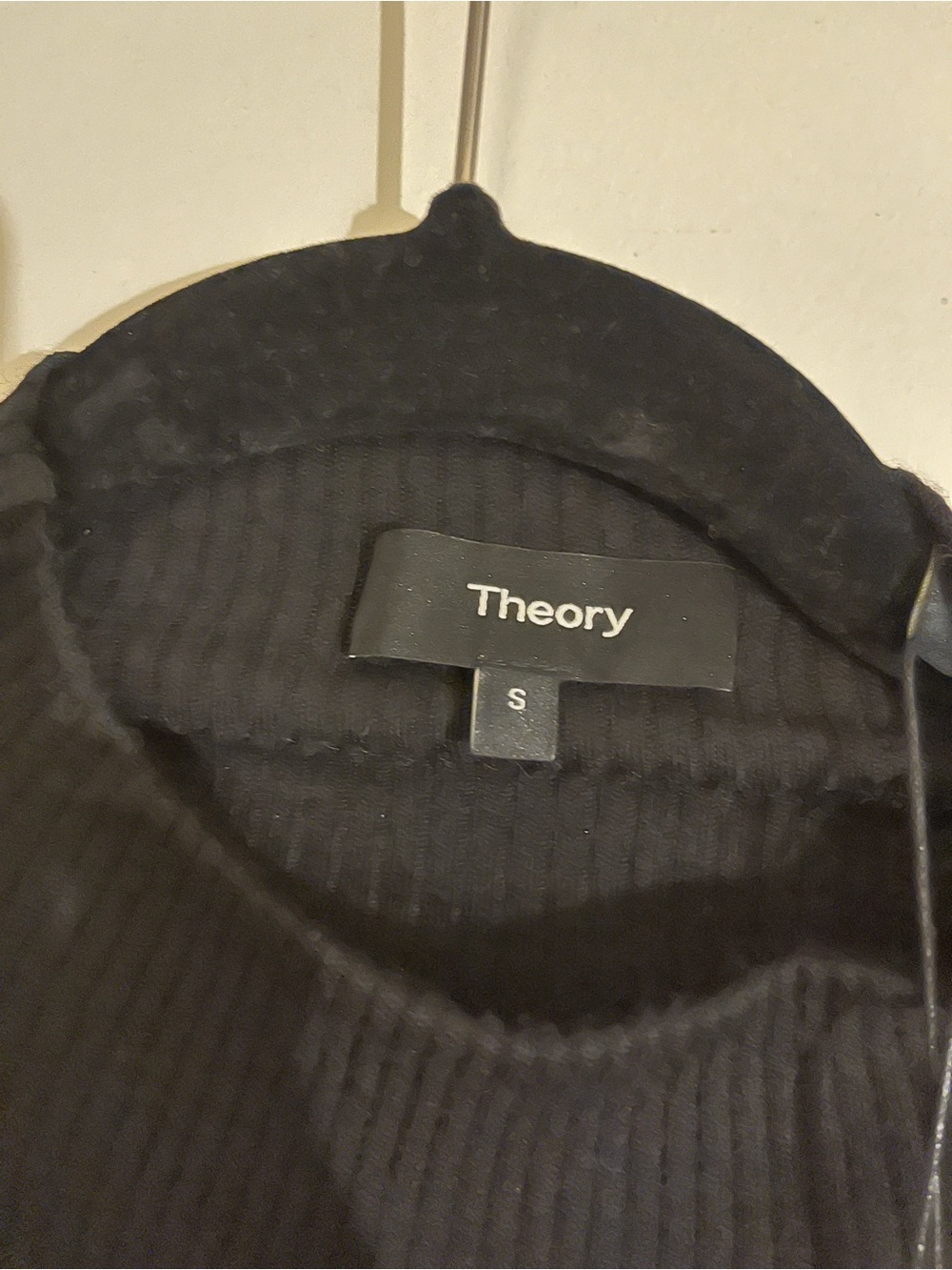Theory Black Long-Sleeve Button-Front Midi Dress - Picture 4 of 6